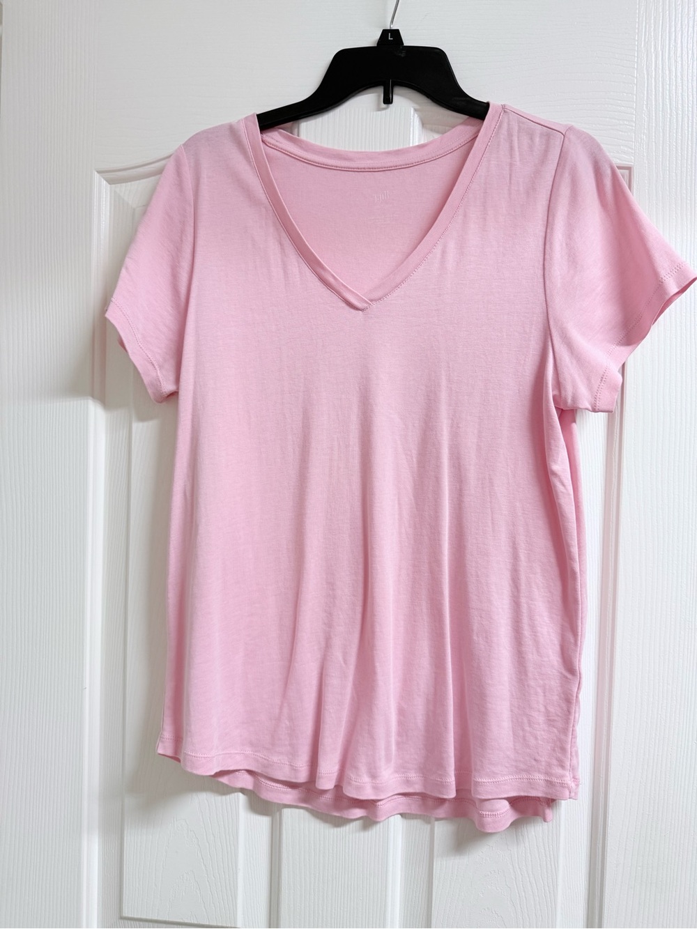 J. Jill Light Pink V-Neck Short Sleeve Tee